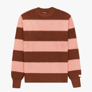 AIME LEONE DORE Chunky Striped Knit Crewneck Sweater